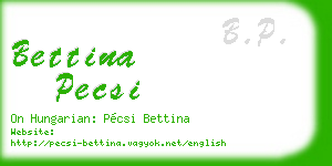 bettina pecsi business card